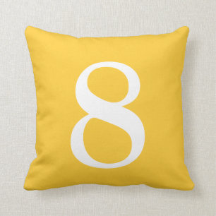 Number 8 throw pillow