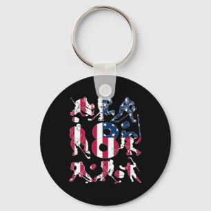 Number 8 Years Ice Hockey 8th Birthday (5) Keychain
