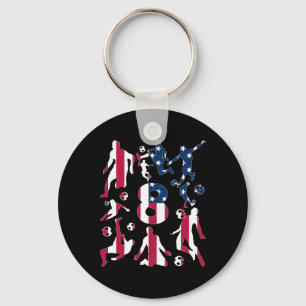 Number 8 Years Soccer 8th Birthday Keychain