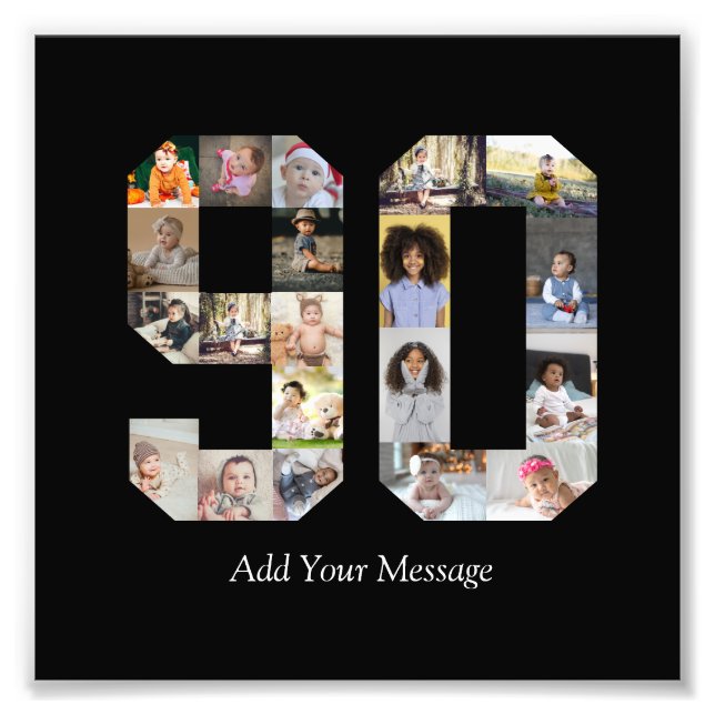 Number 90 Photo Collage (Front)
