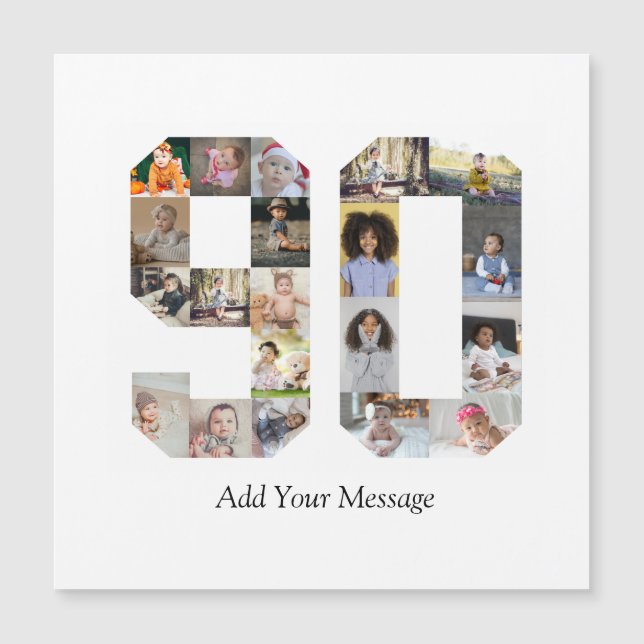 Number 90 Photo Collage (Front)