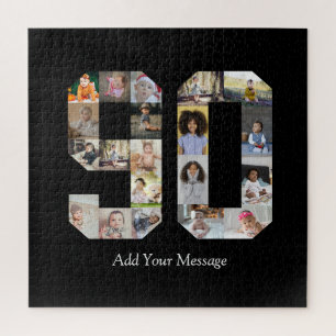 Number 90 Photo Collage Jigsaw Puzzle