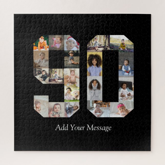 Number 90 Photo Collage Jigsaw Puzzle (Vertical)
