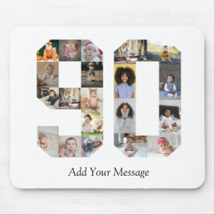 Number 90 Photo Collage Mouse Pad