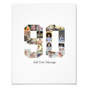Number 90 Photo Collage Print