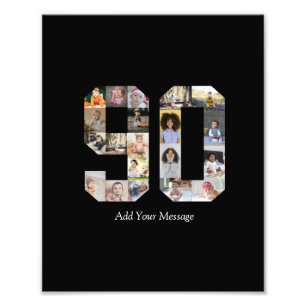 Number 90 Photo Collage Print