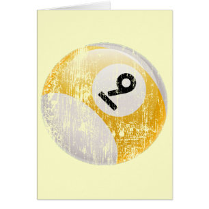 NUMBER 9 BILLIARDS BALL - ERODED AND AGED