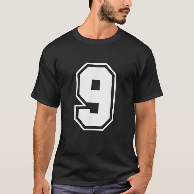 Number 9 Counting Monogram T Shirt (Front)