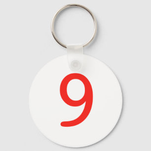 Number 9 keychain