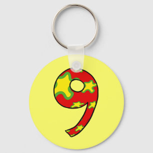 Number 9 keychain