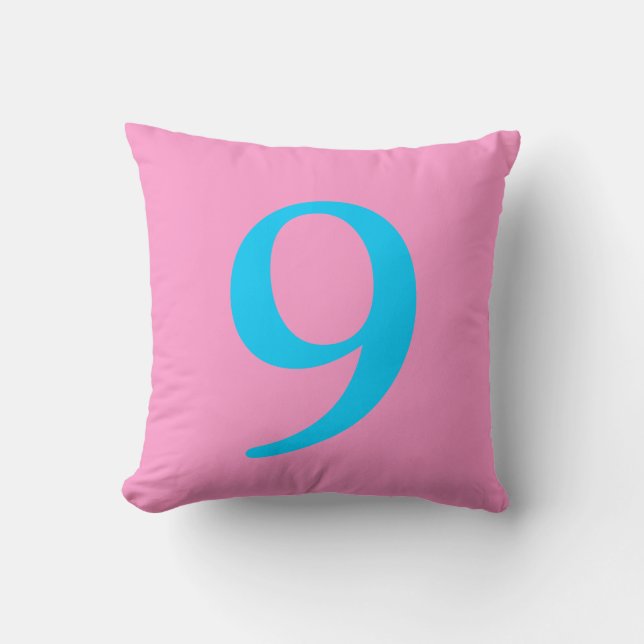 Number 9 throw pillow (Front)