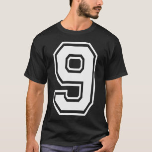 Number 9 Varsity Sports Team Jersey 9Th Birthday T-Shirt