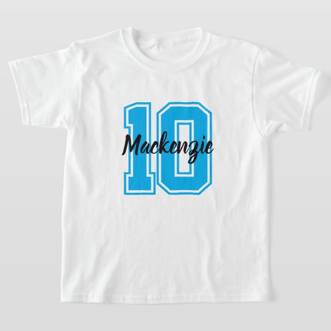 Number And Name Personalized  T-Shirt (Laydown)