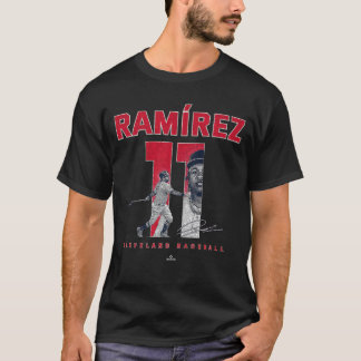 Number and Portrait Jose Ramirez Cleveland MLBPA T-Shirt