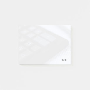 Number and sign keys post-it notes