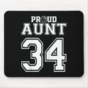 Number Custom Proud Basketball Aunt Personalize T  Mouse Pad