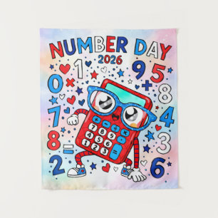 Number Day 2026 Cute Maths Calculator Poster Tapestry