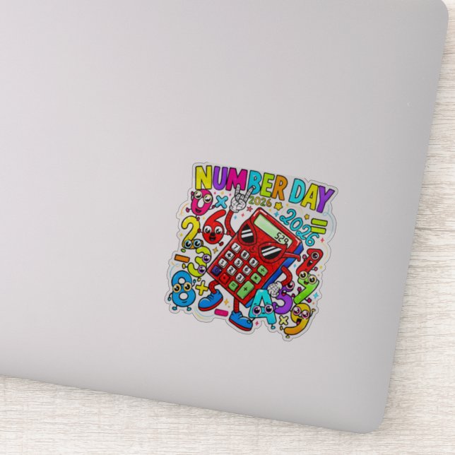 Number Day 2026 Maths Sticker for Kids UK Schools (Detail)