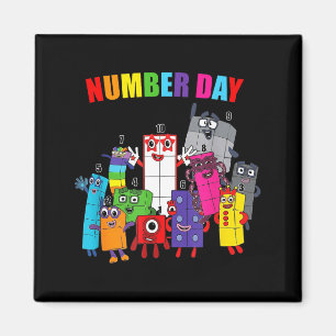 Number day colourful math numbers educational magnet