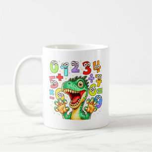 Number Day Dinosaur Math Design for Kids Coffee Mug