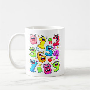 Number Day Funny Cartoon Numbers Design Coffee Mug