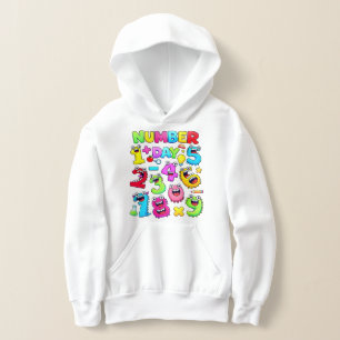 Number Day Funny Cartoon Numbers Hoodie