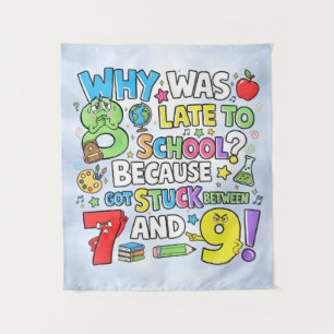 Number Day Funny Maths 7 8 9 Banner for Schools Tapestry