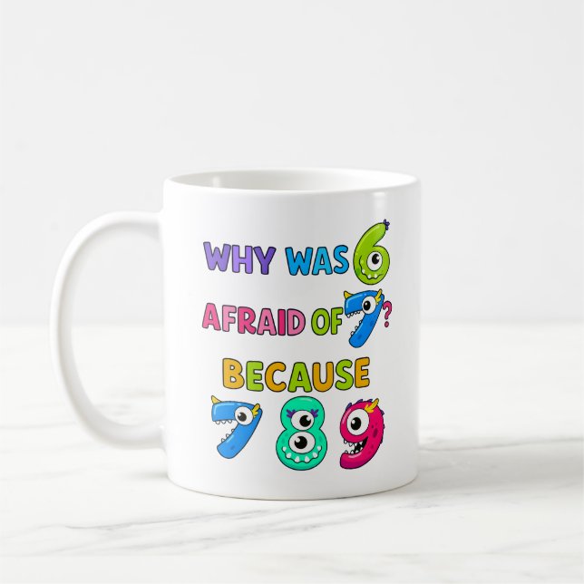 Number Day Maths Joke Mug | 7 8 9 Funny (Left)