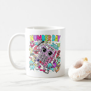 Number Day Maths Mug   Cute Calculator Design