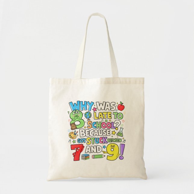 Number Day Tote Bag | Funny Maths Numbers (Devant)