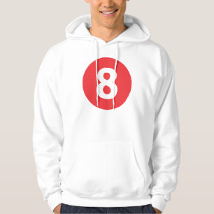 Number eight red hoodie