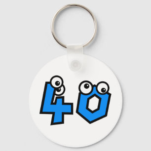 Number Forty Keychain