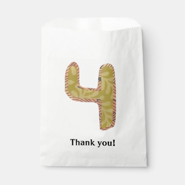 Number Four Favour Bags (Front)