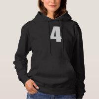 Number Four Numeral 4 Plain White Numbers Premium
