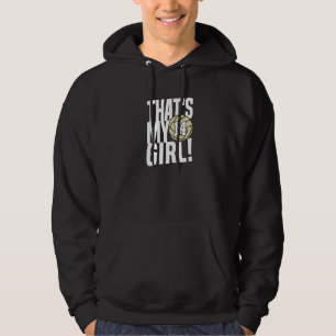 Number Fourteen That's My Girl 14 Volleyball Mom D Hoodie