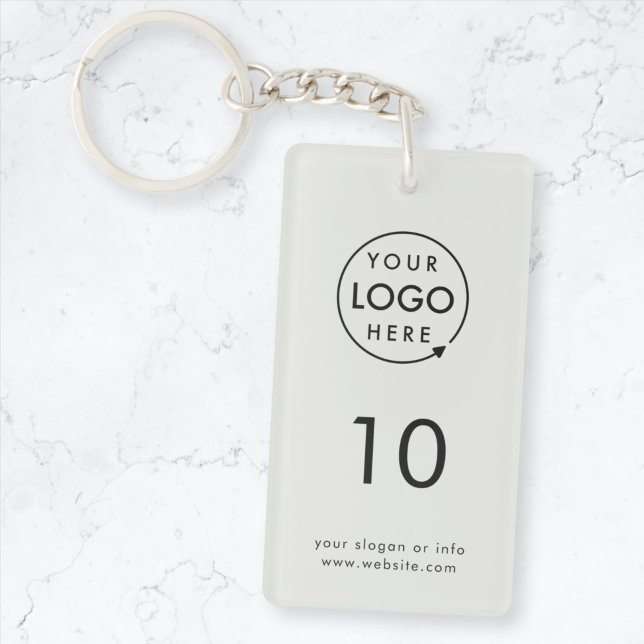 Number | Grey Logo Business Hospitality Property Keychain (Creator Uploaded)