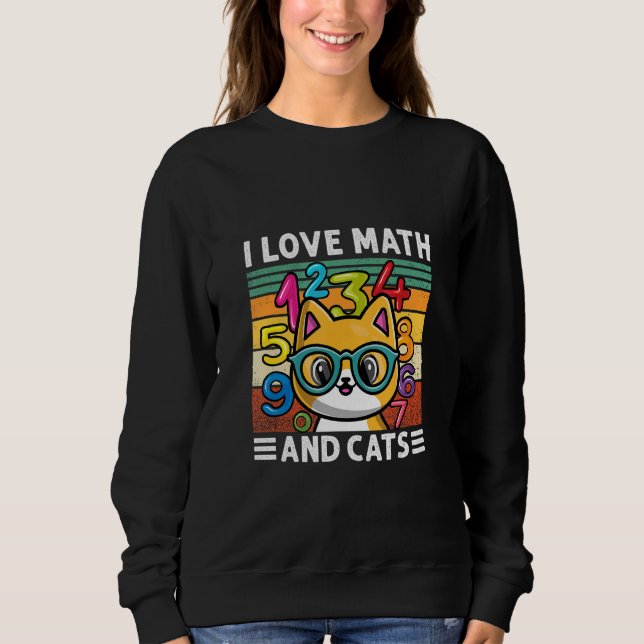 Number Learning calculator costume matc day Math O Sweatshirt (Front)
