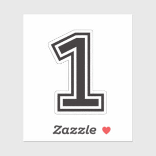 Number one 1 sporty college font