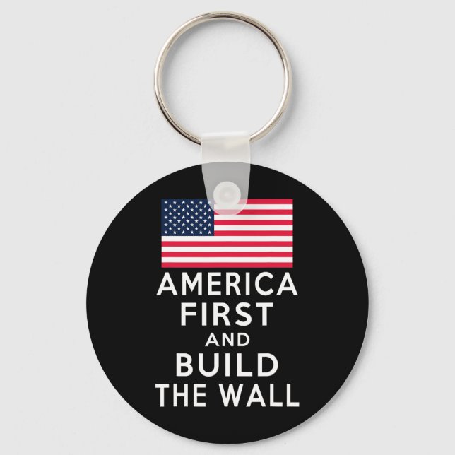 Number One Again And Build A Wall  Keychain (Front)