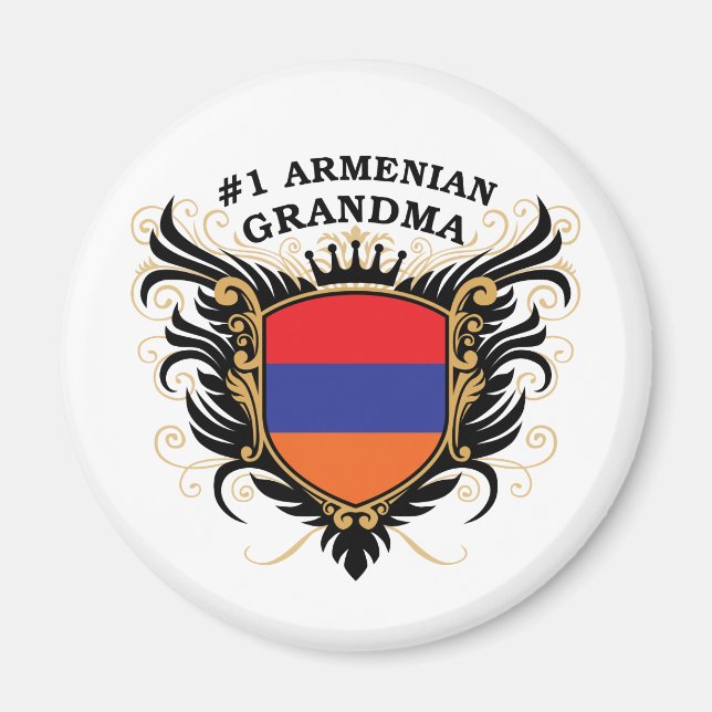 Number One Armenian Grandma Magnet (Front)