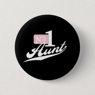Number One Aunt (White) 2 Inch Round Button
