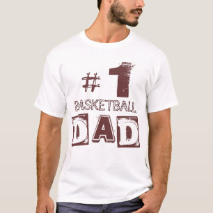 Number One BASKETBALL Dad Grunge T-Shirt