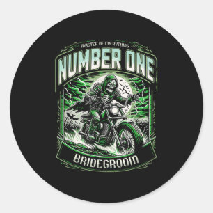 Number One Bridegroom #1 Career Designs Classic Round Sticker