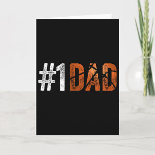 Number One Bysketbyll Dad From Son For Fathers Day Card
