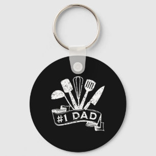 Number One Cooking Dad For Fathers Day Cooking Dad Keychain