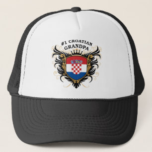 Number One Croatian Grandpa Trucker Hat