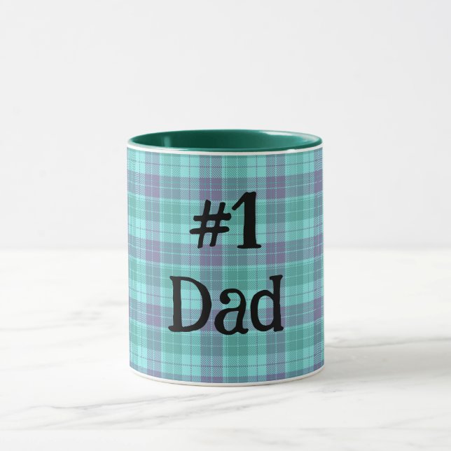 Number One Dad #1 Father Personalized Cup Mug (Center)