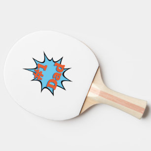 Number One Dad #1 Ping Pong Paddle
