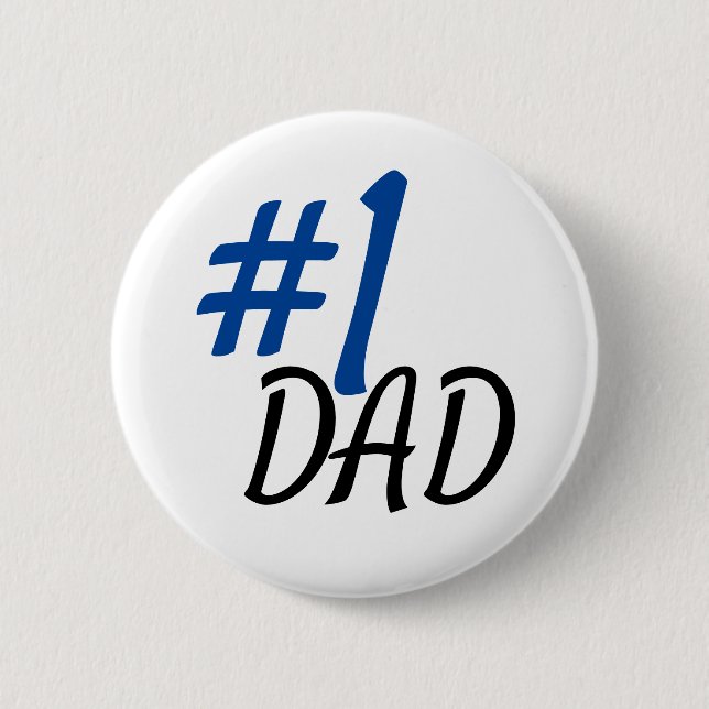Number one dad 2 inch round button (Front)