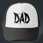 Number One Dad Black And White Cool Trucker Hat<br><div class="desc">Feel free to personalize and customize this cool #1 Dad black and white trucker hat. Colour and edit options are available.</div>